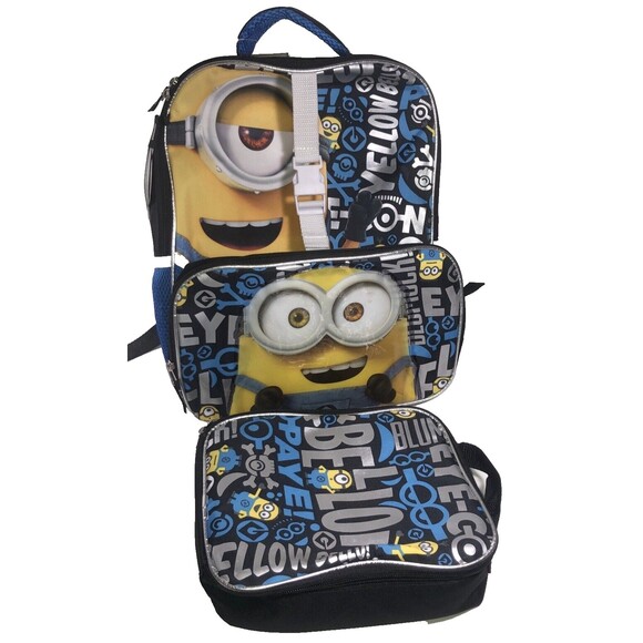 Despicable Me ,Minion Book Bag Backpack & Lunch box - 2 Piece Set NEW w/tags - Picture 1 of 8